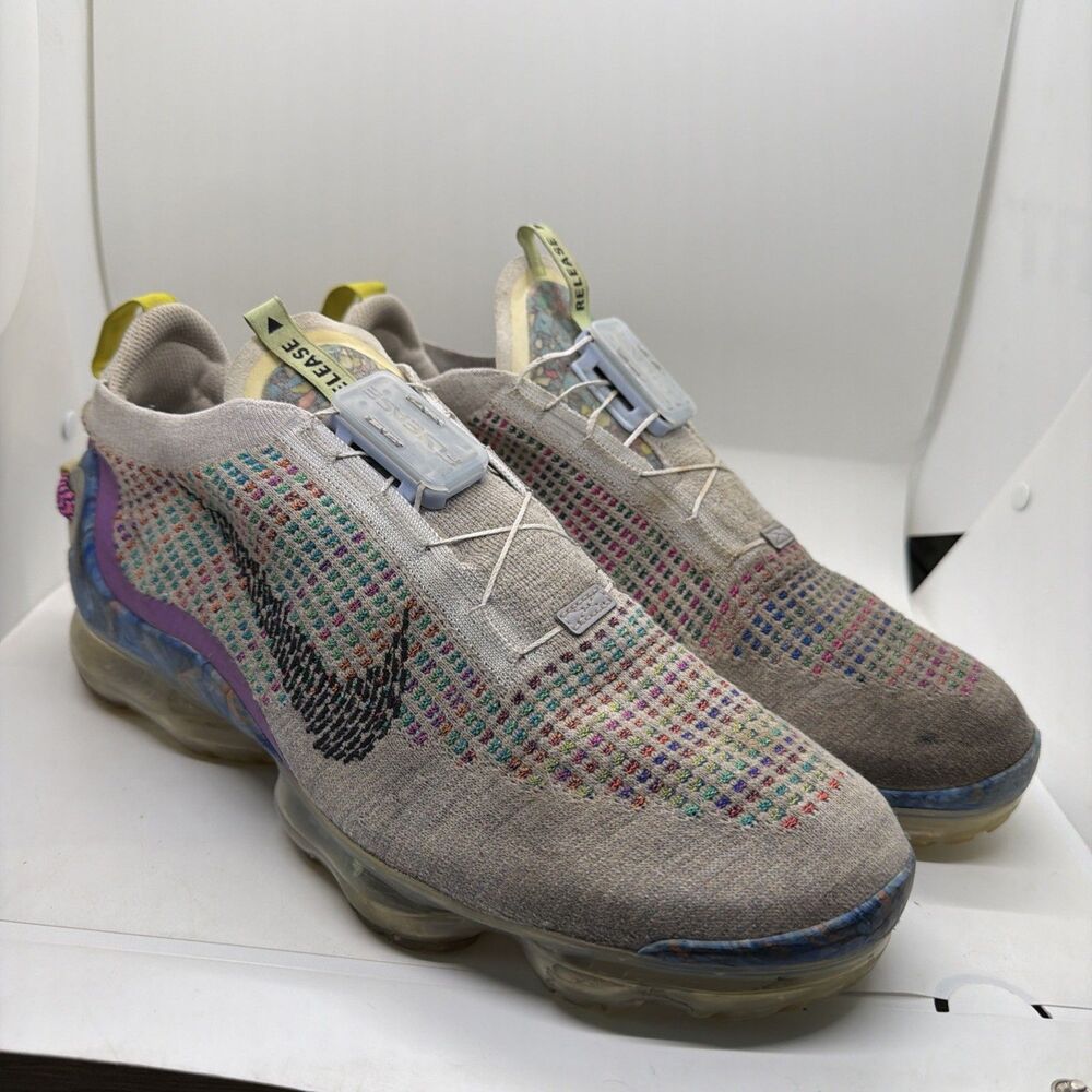Nike Air VaporMax 2020 Flyknit Shoes Men's 13 Pure Platinum FlyEase CJ6740-001